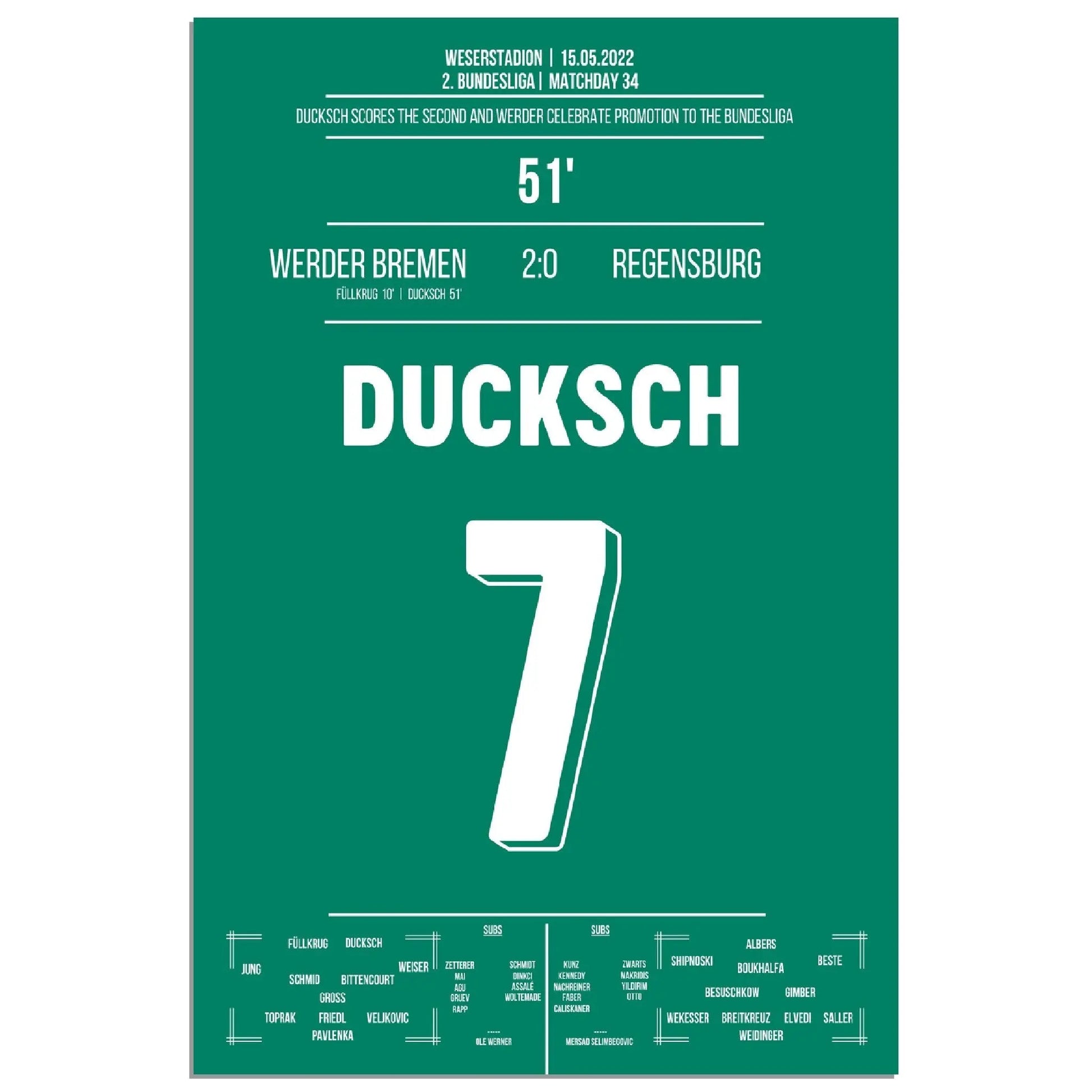 Ducksch macht Bremen's Wiederaufstieg perfekt 