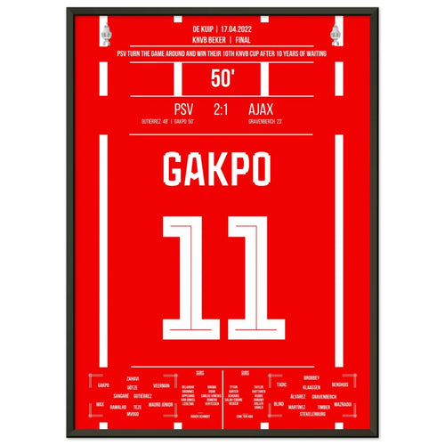 Gakpo mit Siegtreffer im Pokalfinale gegen Ajax 2017