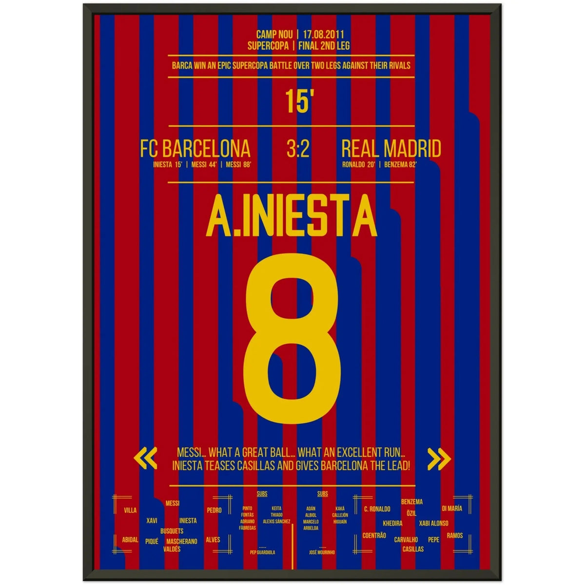Le but d'Iniesta lors de la victoire en Supercoupe en 2011