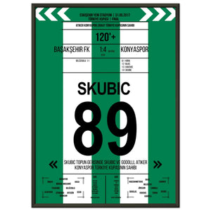 Konya mit erstem Pokalsieg der Vereinshistorie in 2017 50x70-cm-20x28-Schwarzer-Aluminiumrahmen