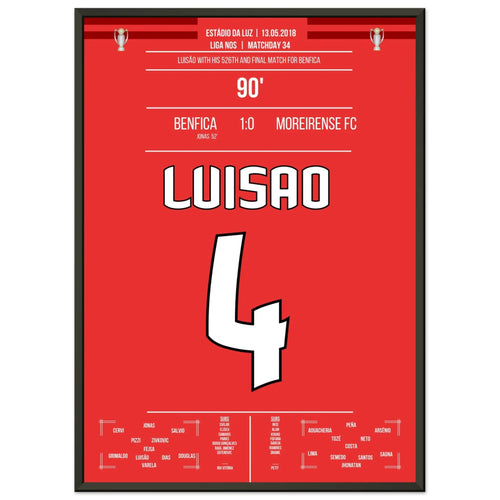 Luisao's letztes Spiel für Benfica in 2018