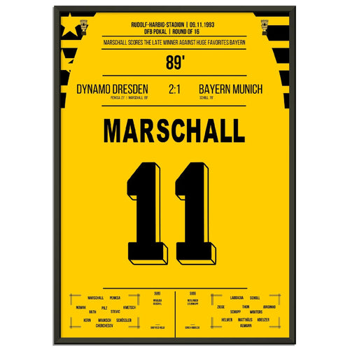 Pokalsensation durch Marschall - Dresden besiegt Bayern im Pokal Achtelfinale 1993
