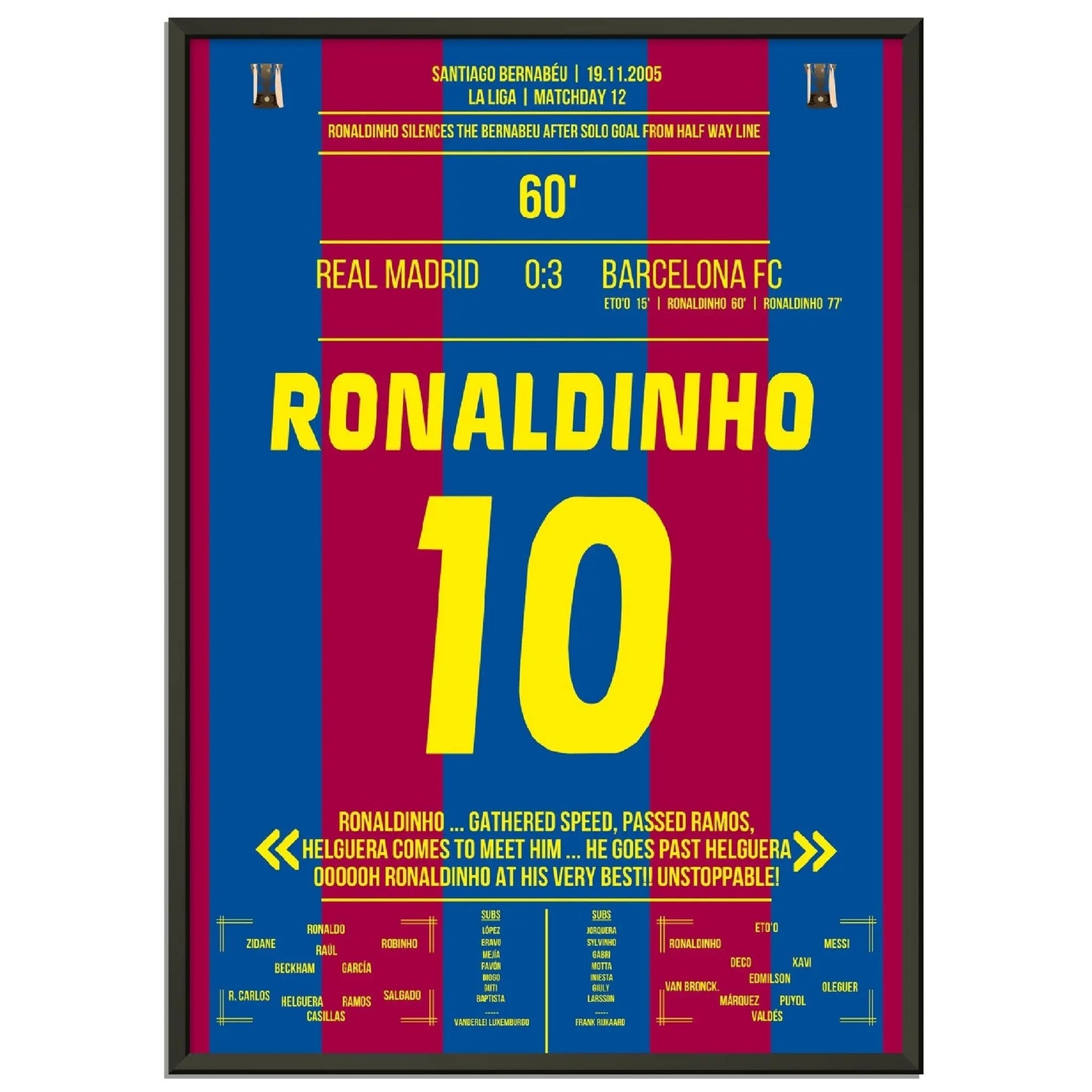 Ronaldinho's Solo Tor im Bernabeu in 2005 