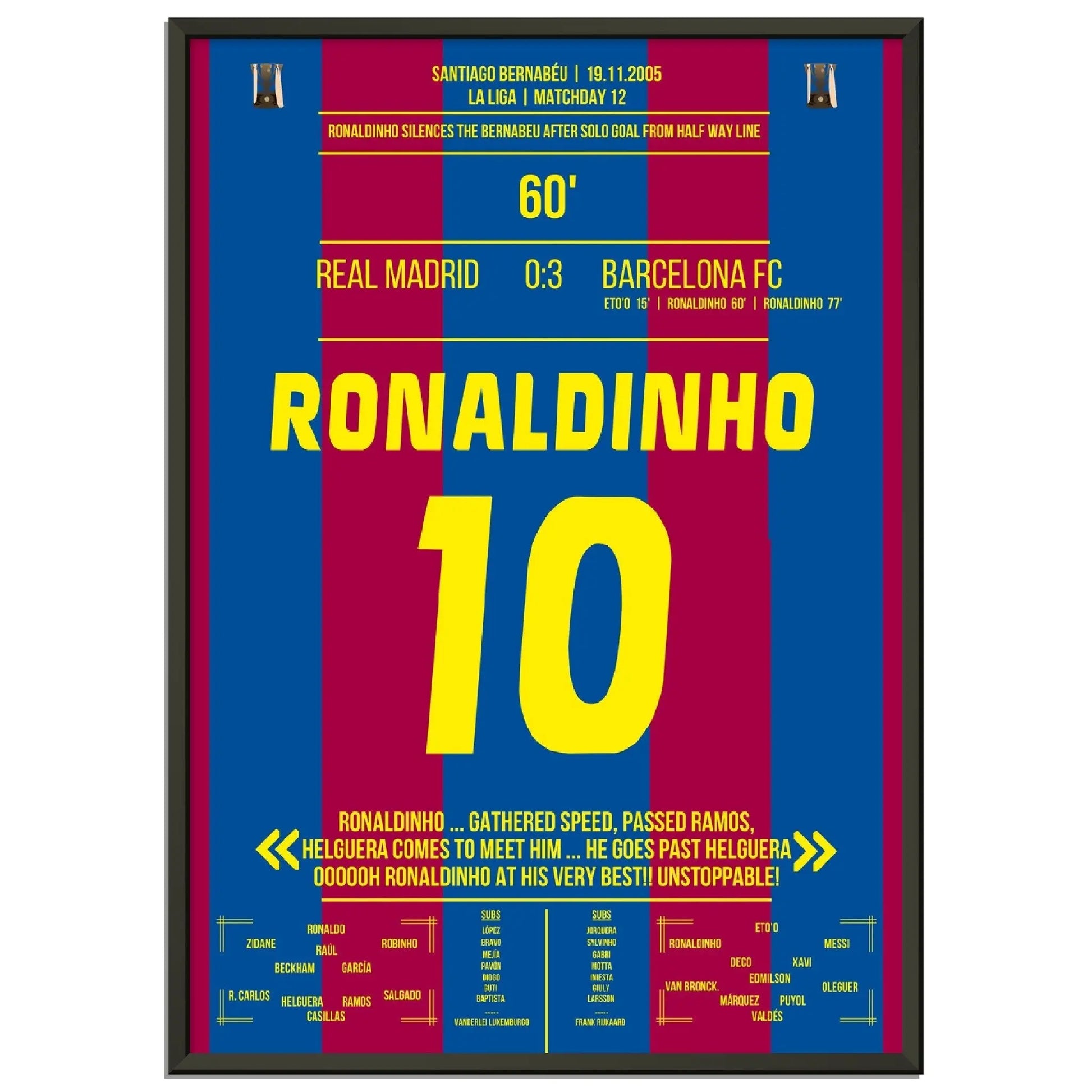 Ronaldinho's Solo Tor im Bernabeu in 2005 