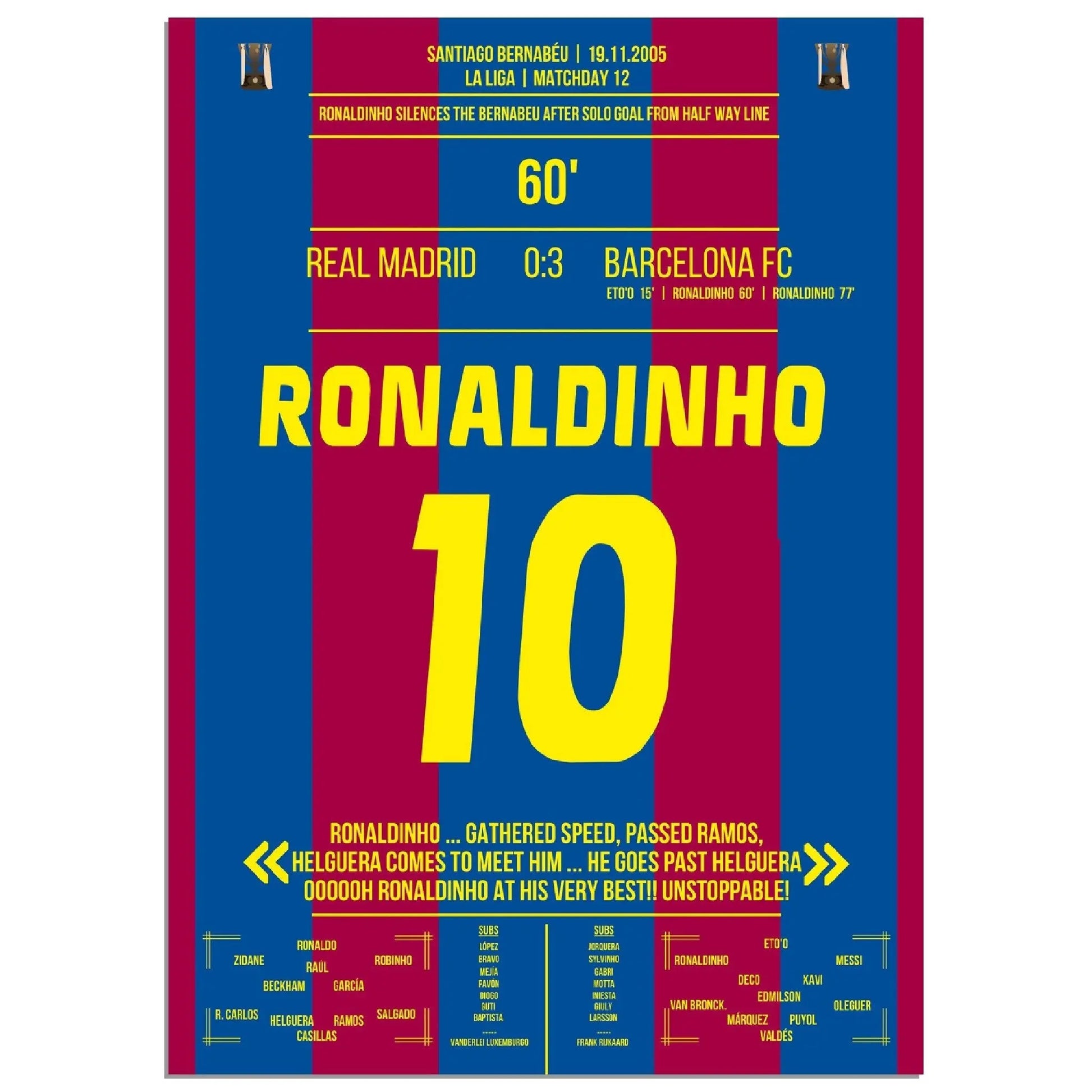 Ronaldinho's Solo Tor im Bernabeu in 2005 