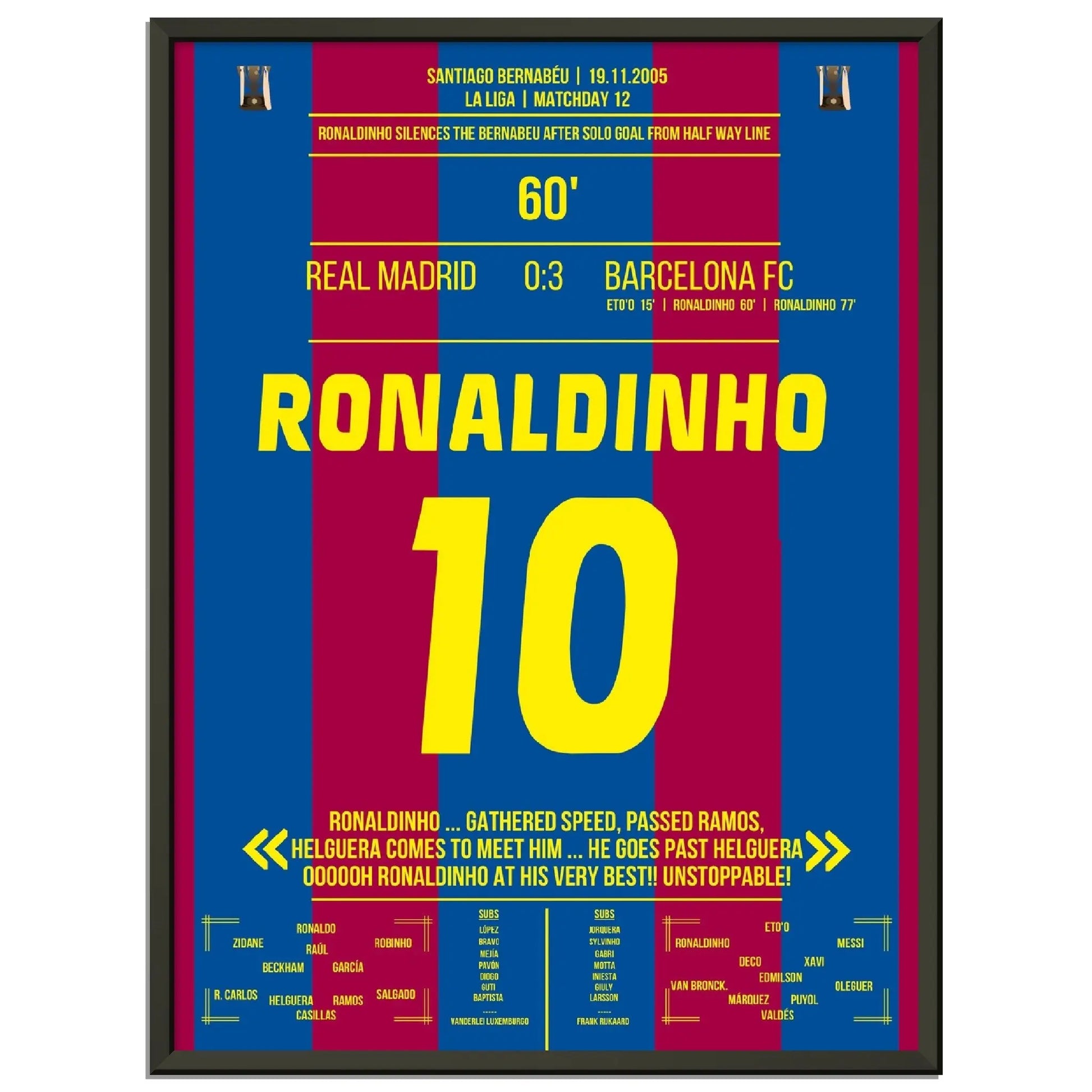 Ronaldinho's Solo Tor im Bernabeu in 2005 