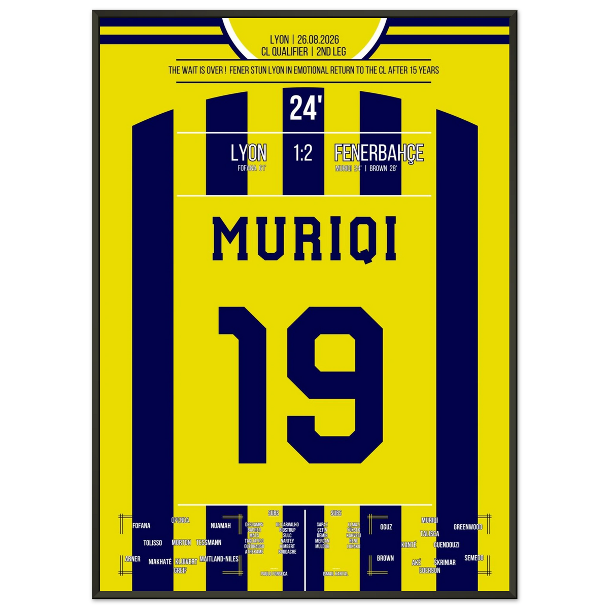 Fenerbahce kehrt nach 18 Jahren zurück in die CL