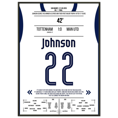 Johnson's decisive goal for Tottenham's European Cup triumph
