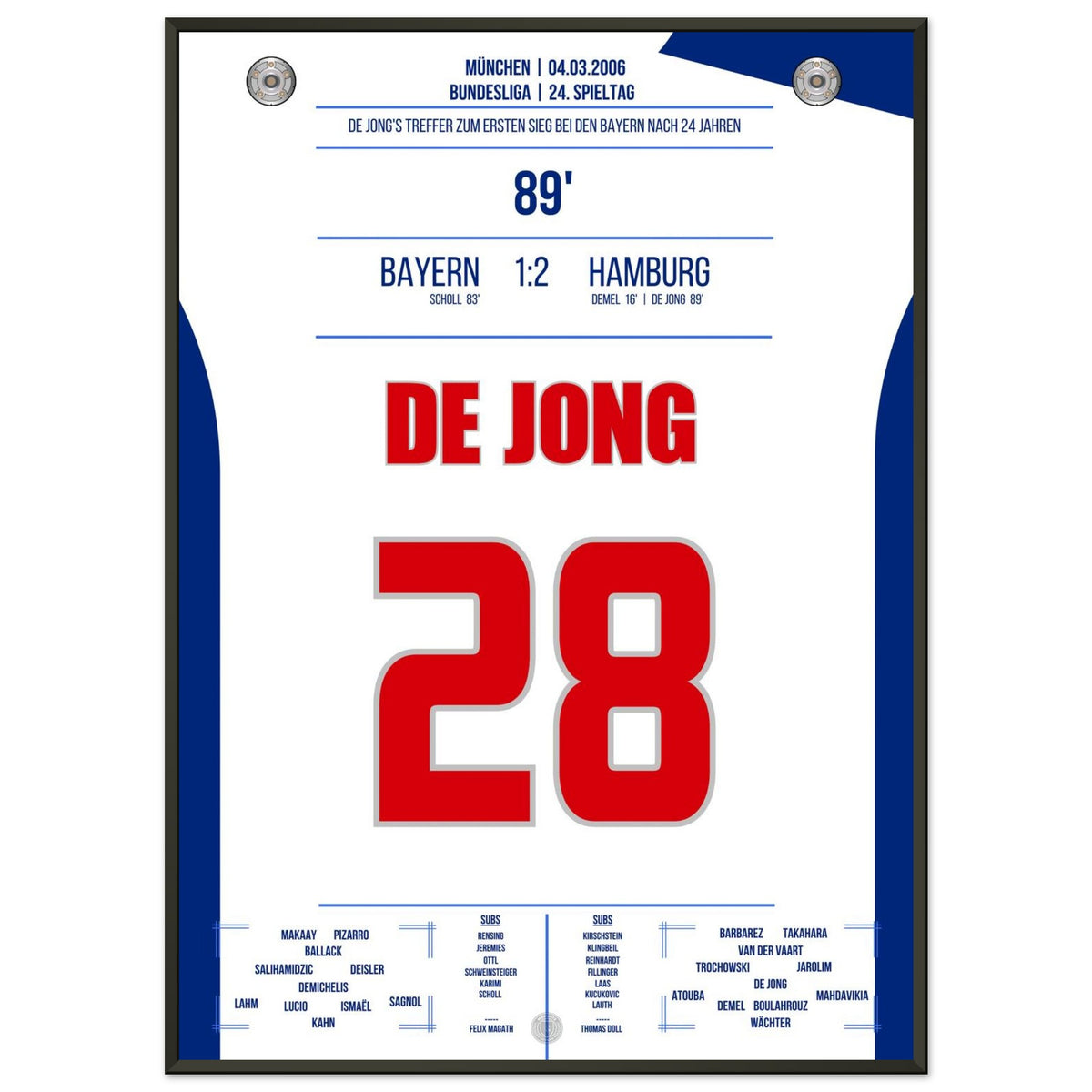 De Jong's Treffer zum ersten Hamburger Sieg gegen Bayern nach 24 Jahren