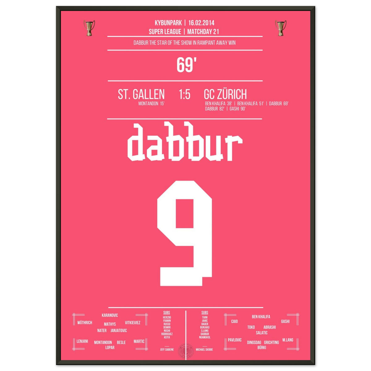 Dabbur scores twice in a rout against St. Gallen.