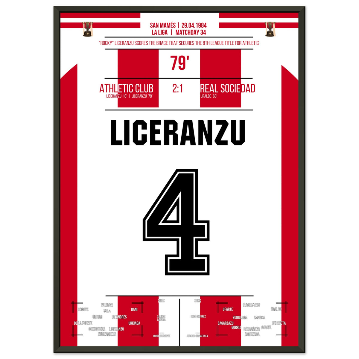 Liceranzu scores Athletic's 8th championship title in 1984.