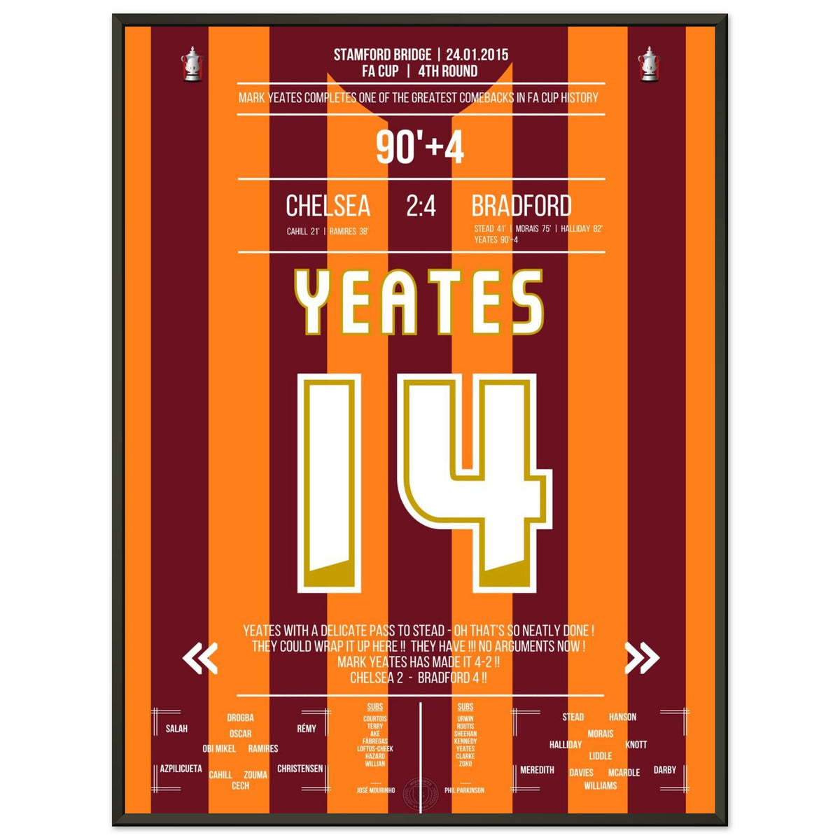 Bradford avec l'un des plus grands retours de l'histoire de la Coupe d'Angleterre