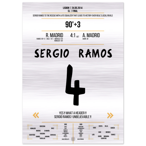 Sergio Ramos salva il Real nel recupero della finale 2014 contro l'Atletico – Metal Edition