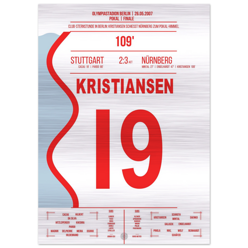 Kristiansen segna per la vittoria in coppa del Nürnberg nella finale di Coppa 2007 – Metal Edition