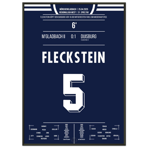 Fleckstein heads Duisburg back to the third league in front of 16,000 traveling fans
