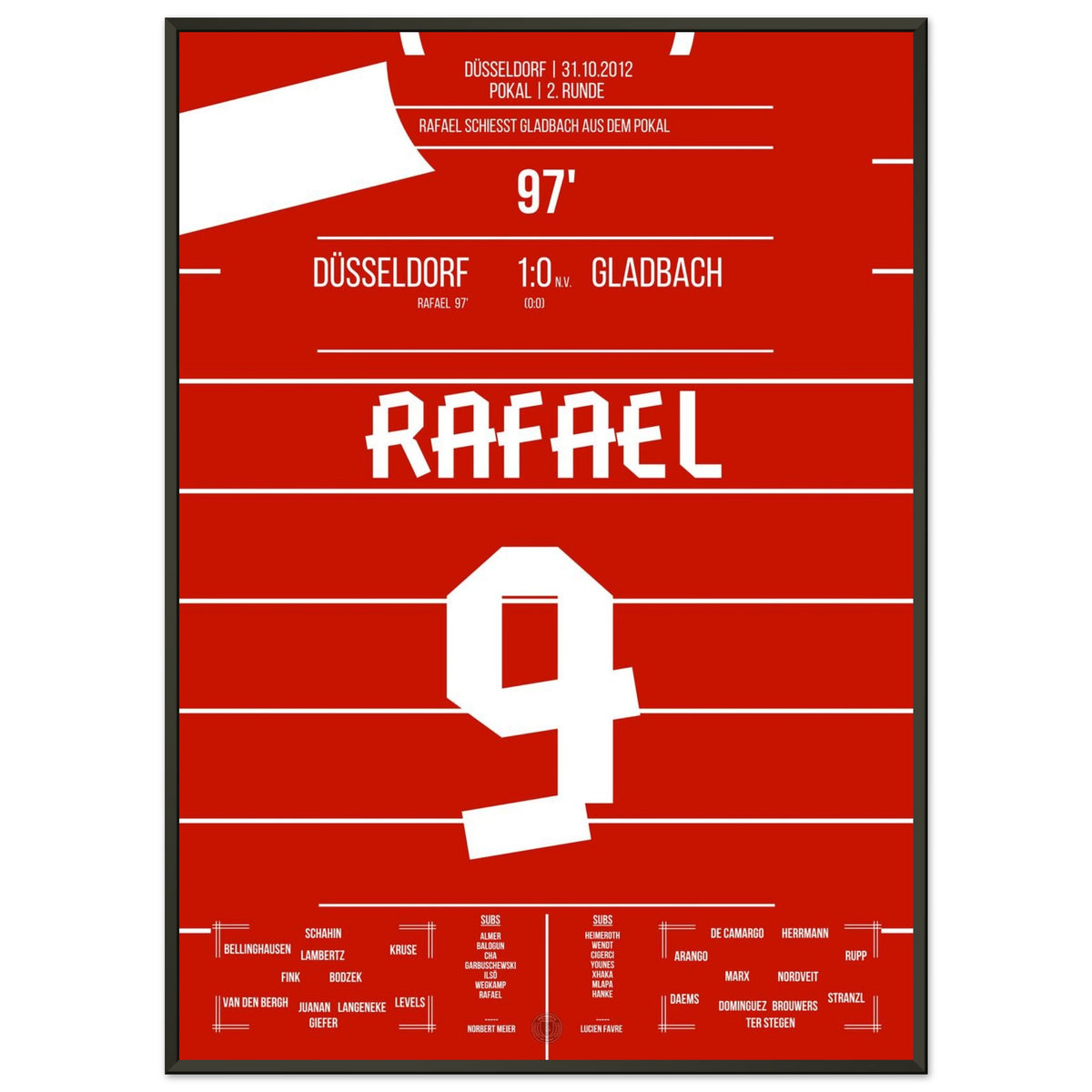Nando Rafael segna per la vittoria nel derby di coppa della Fortuna.