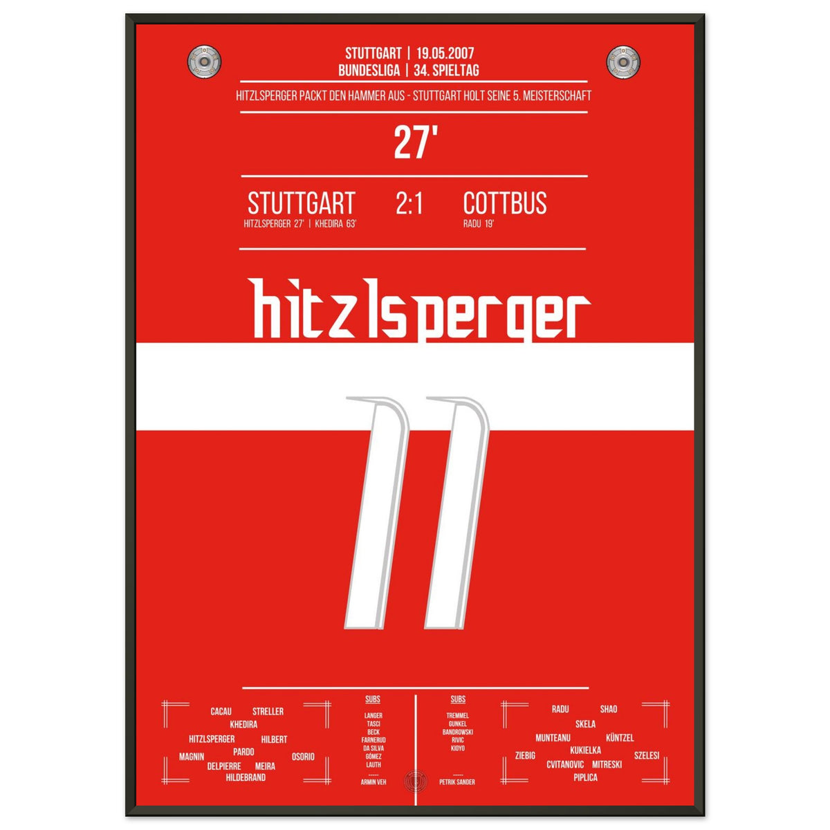 Hitzlsperger's hammer during Stuttgart's championship win in 2007