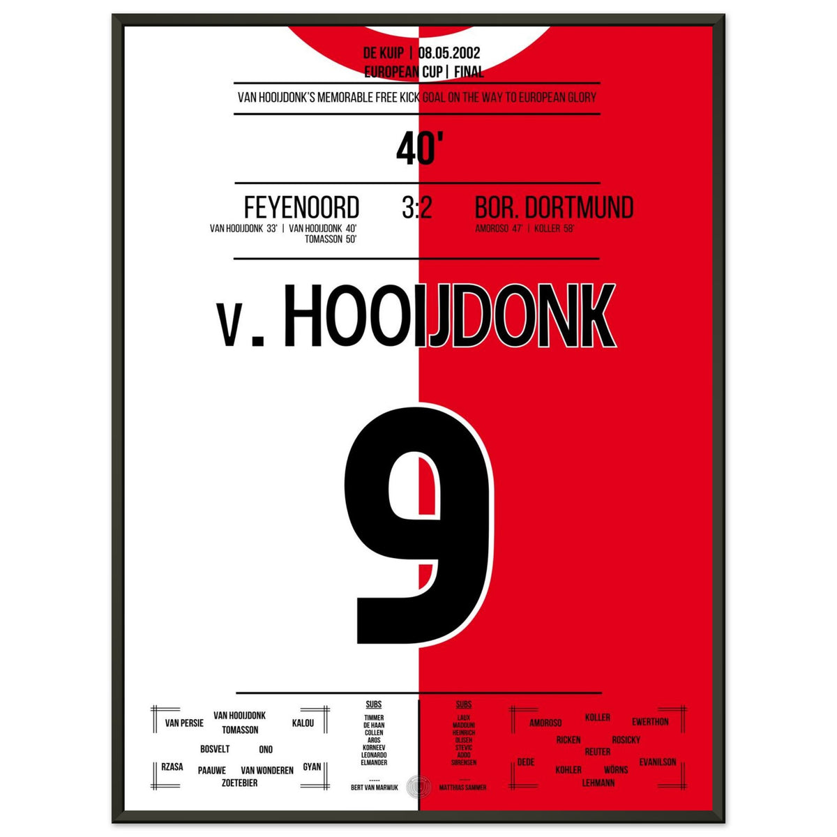 Van Hooijdonk's free-kick goal in Feyenoord's European Cup triumph 2002