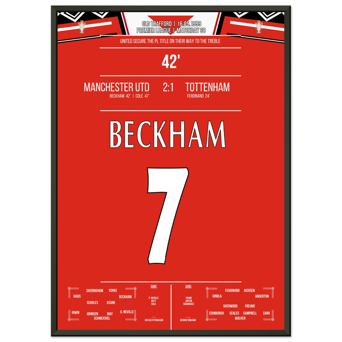 Beckham's goal in the 1999 championship win