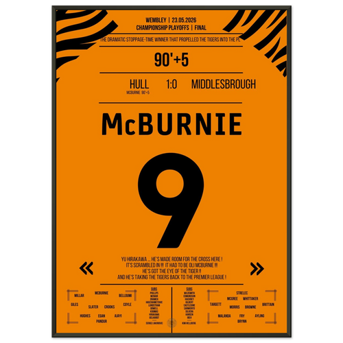 McBurnie's Last Minute Treffer führt die Tigers zurück in die Premier League