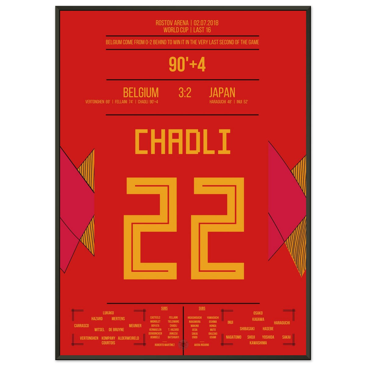 Le but de Chadli à la dernière minute contre le Japon lors de la Coupe du monde 2018