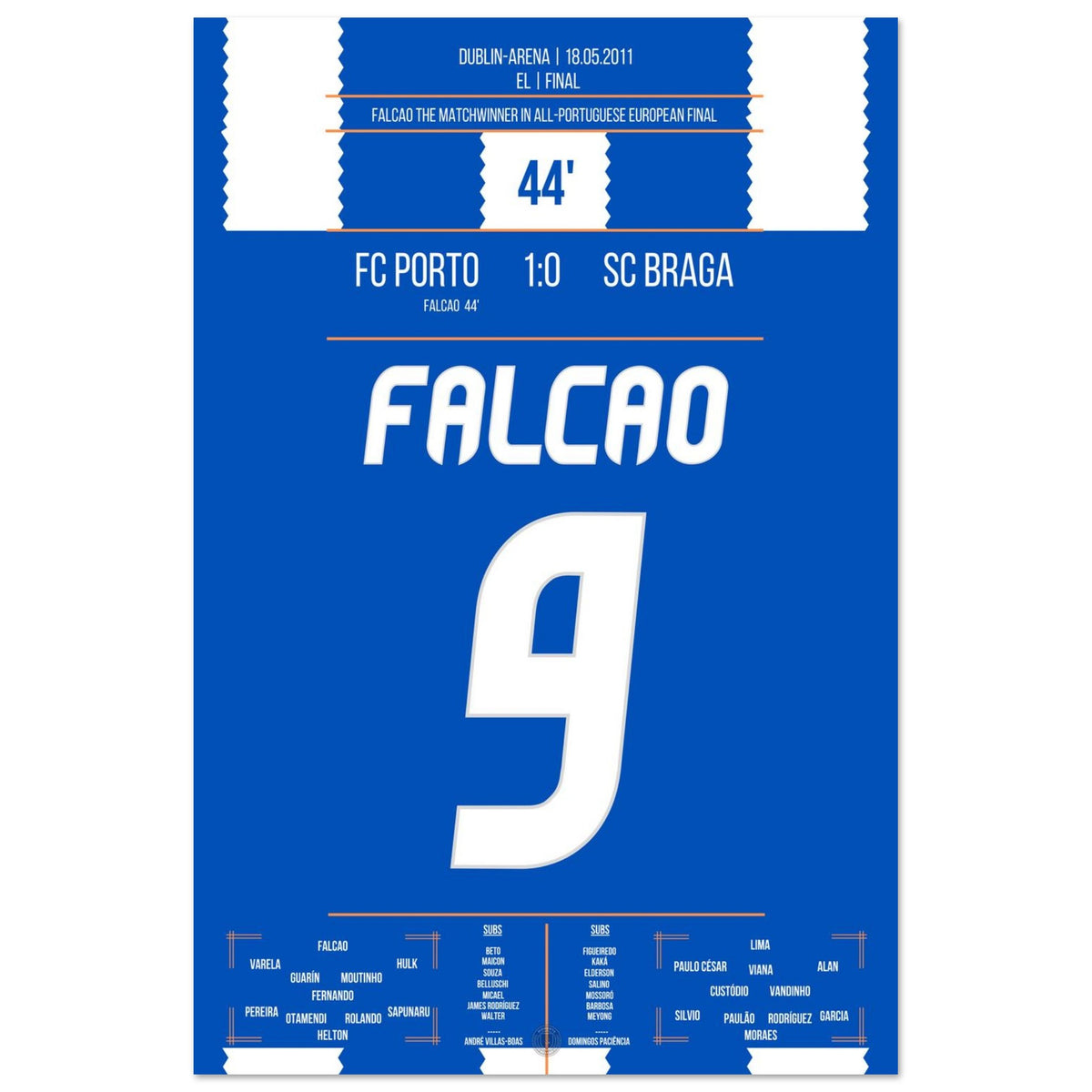 Falcao, le héros du match pour Porto en finale 2011