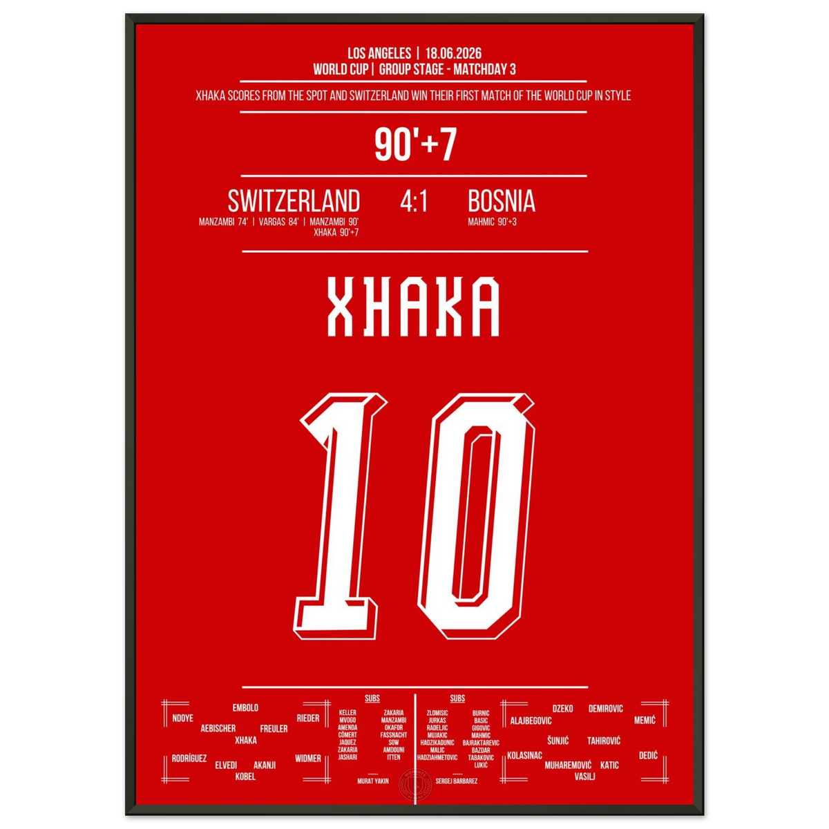 Xhaka setzt den krönenden Schlusspunkt beim ersten Sieg der WM