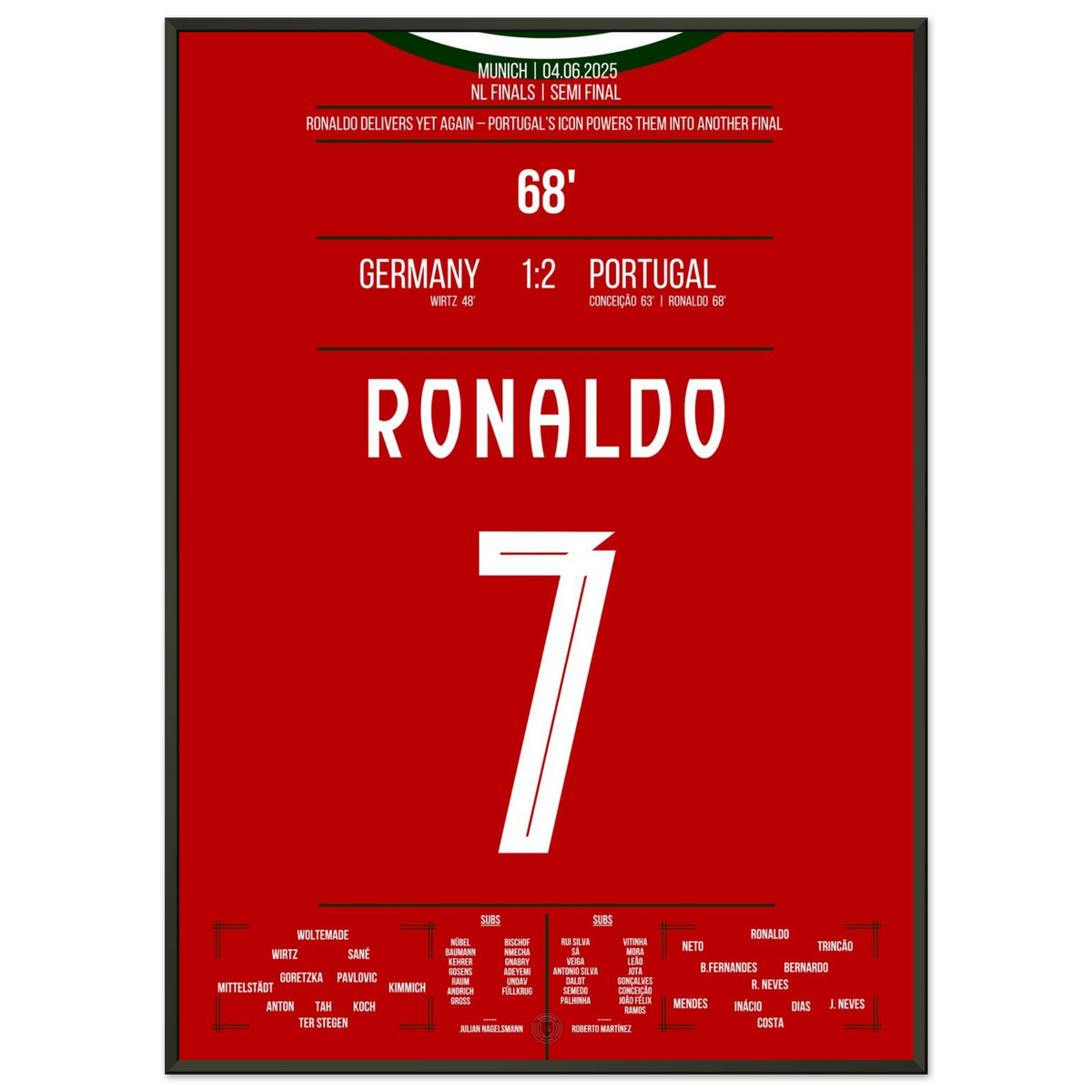 Ronaldo trifft zum Halbfinal-Sieg gegen Deutschland