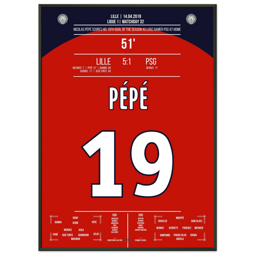 Pépé trifft bei Lille 5-1 Sieg gegen PSG