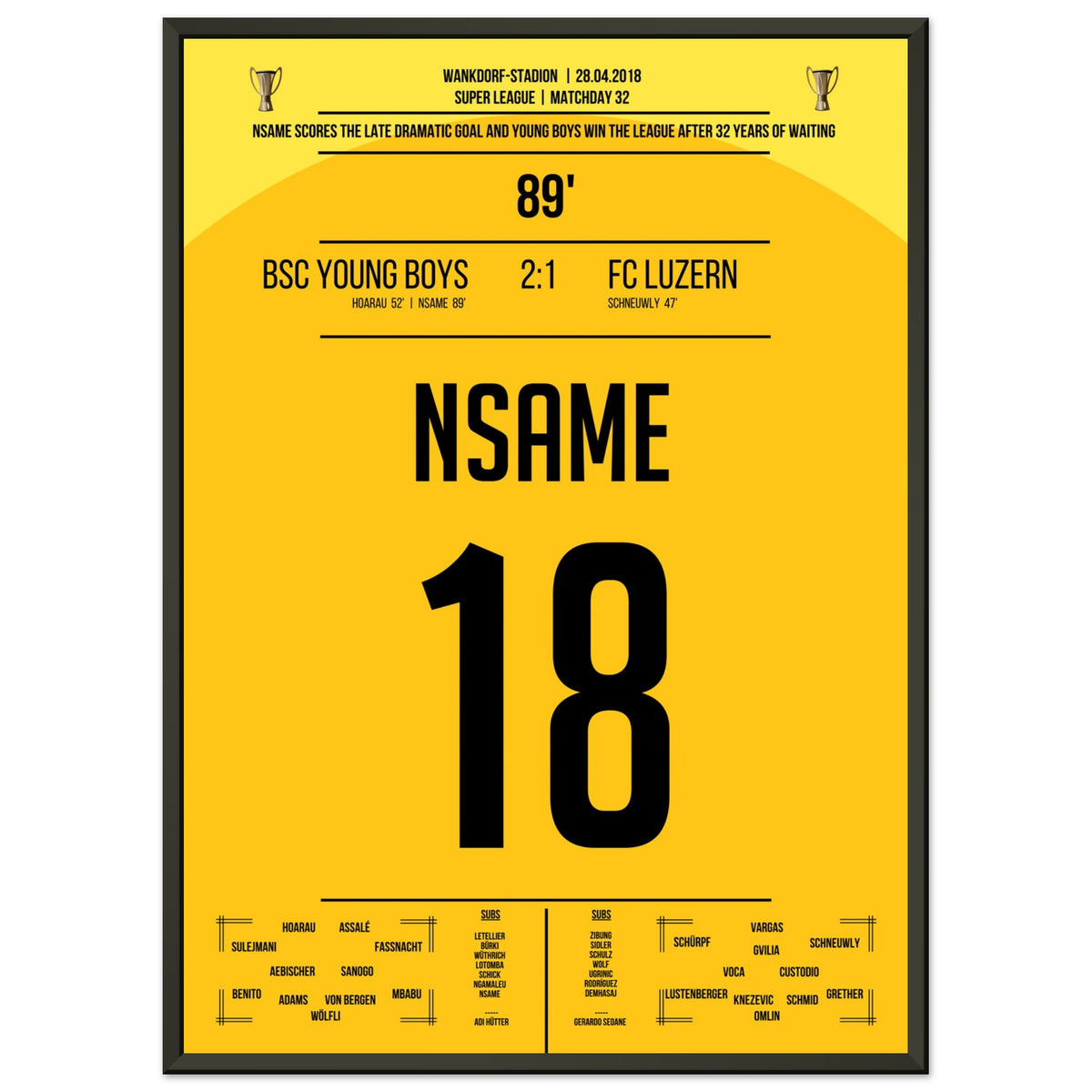 Nsame's winning goal for Young Boys Bern's first championship in 32 years