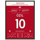 Mesut Özil Masterclass gegen Leicester in 2018 45x60-cm-18x24-Schwarzer-Aluminiumrahmen