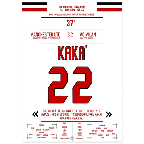 Il magico dribbling di Kaka a Old Trafford nel 2007
