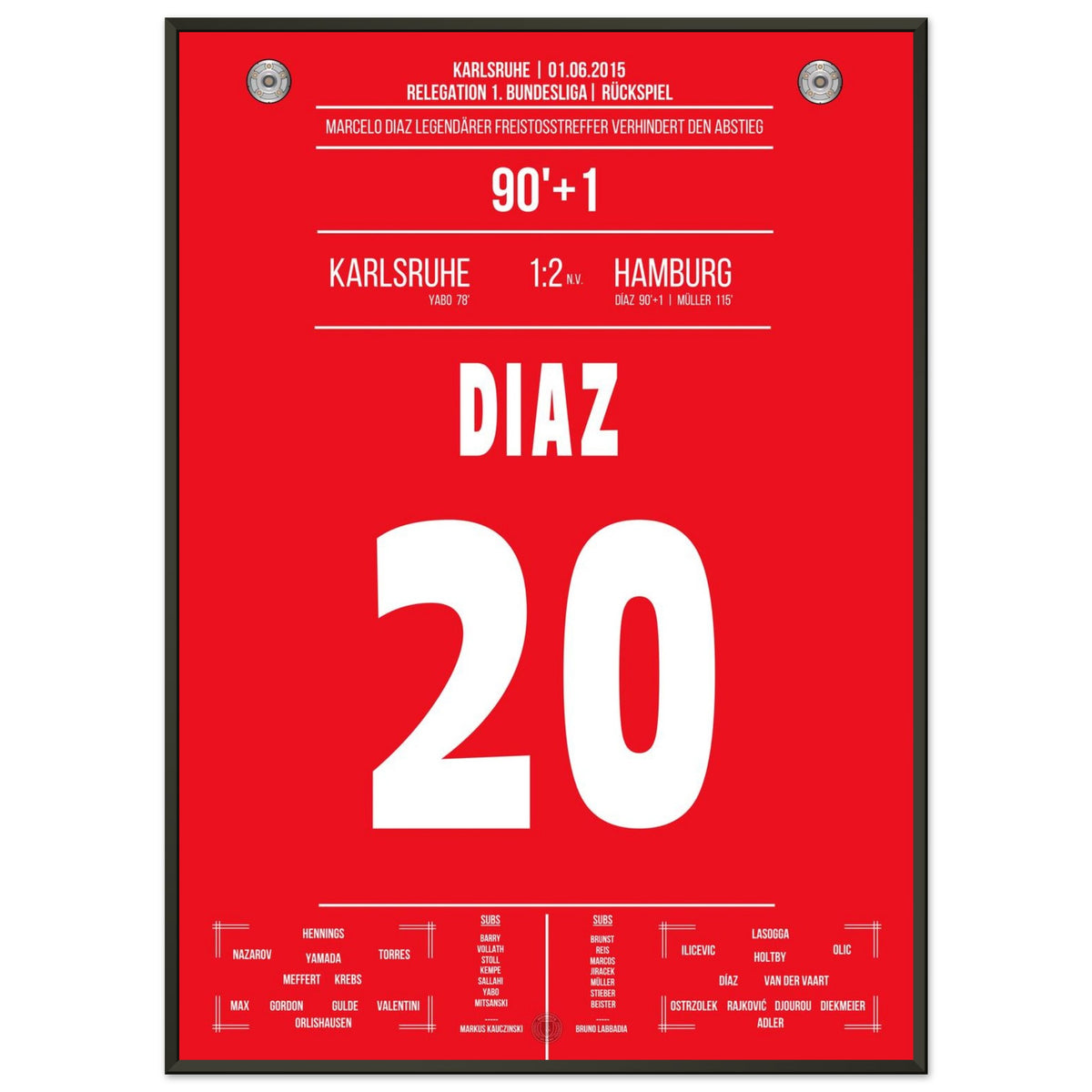 Saved in the nick of time! Diaz's free-kick goal in stoppage time 2015