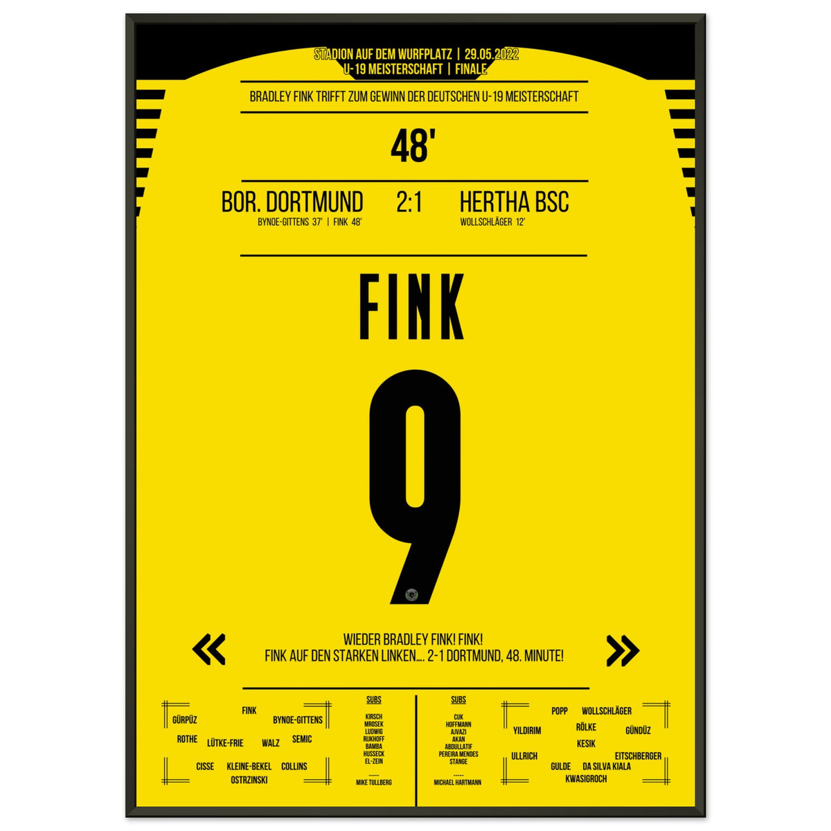 Fink's gol per la vittoria del campionato tedesco U-19