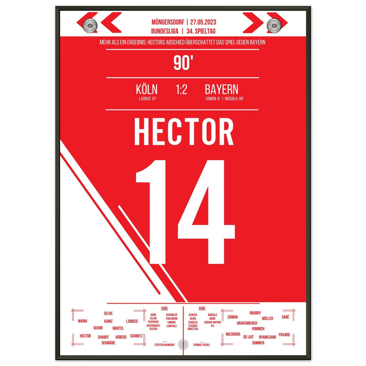 Le dernier match de Jonas Hector pour Cologne