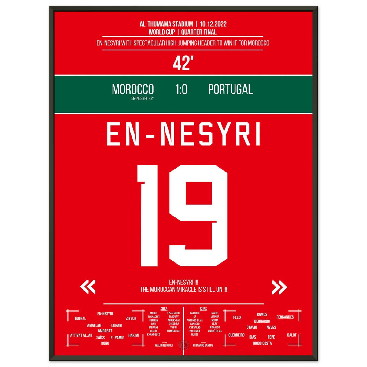 Il gol di testa di En-Nesyri nell'ingresso in semifinale del Marocco contro il Portogallo