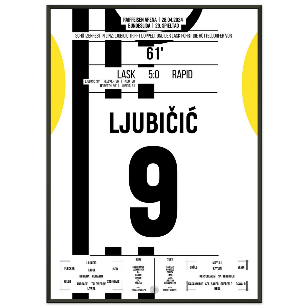 Ljubicic Doppelpack beim 5-0 gegen Rapid
