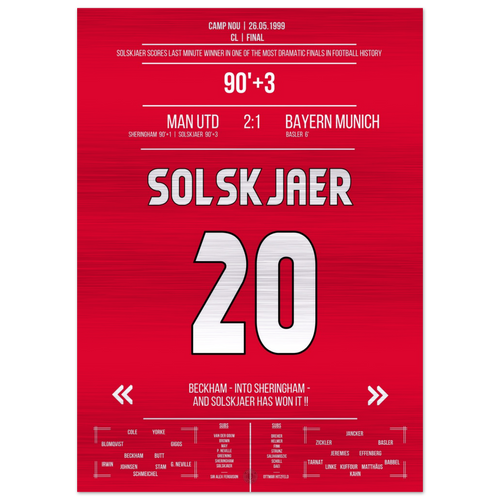 Solskjaer segna nella rimonta più memorabile della storia nella finale del 1999 contro il Bayern – Metal Edition