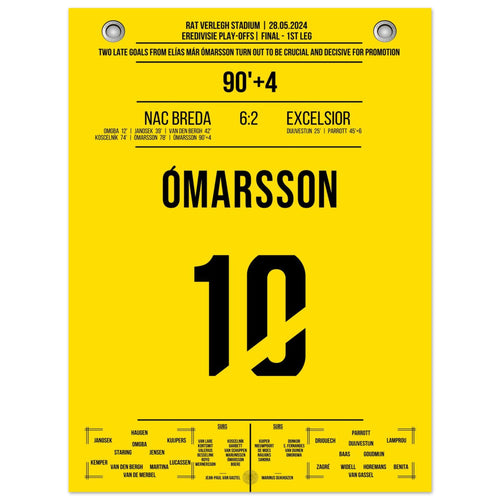 Ómarsson's später Doppelpack für NAC Breda auf dem Weg zum Aufstieg in die 1. Liga
