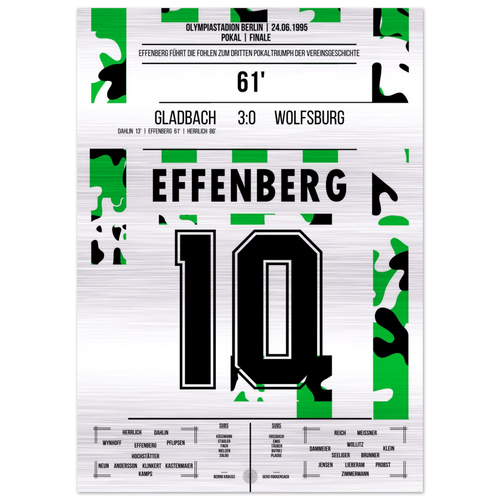 Effenberg firma il 2:0 nella vittoria in coppa contro il Wolfsburg nel 1995 – Metal Edition