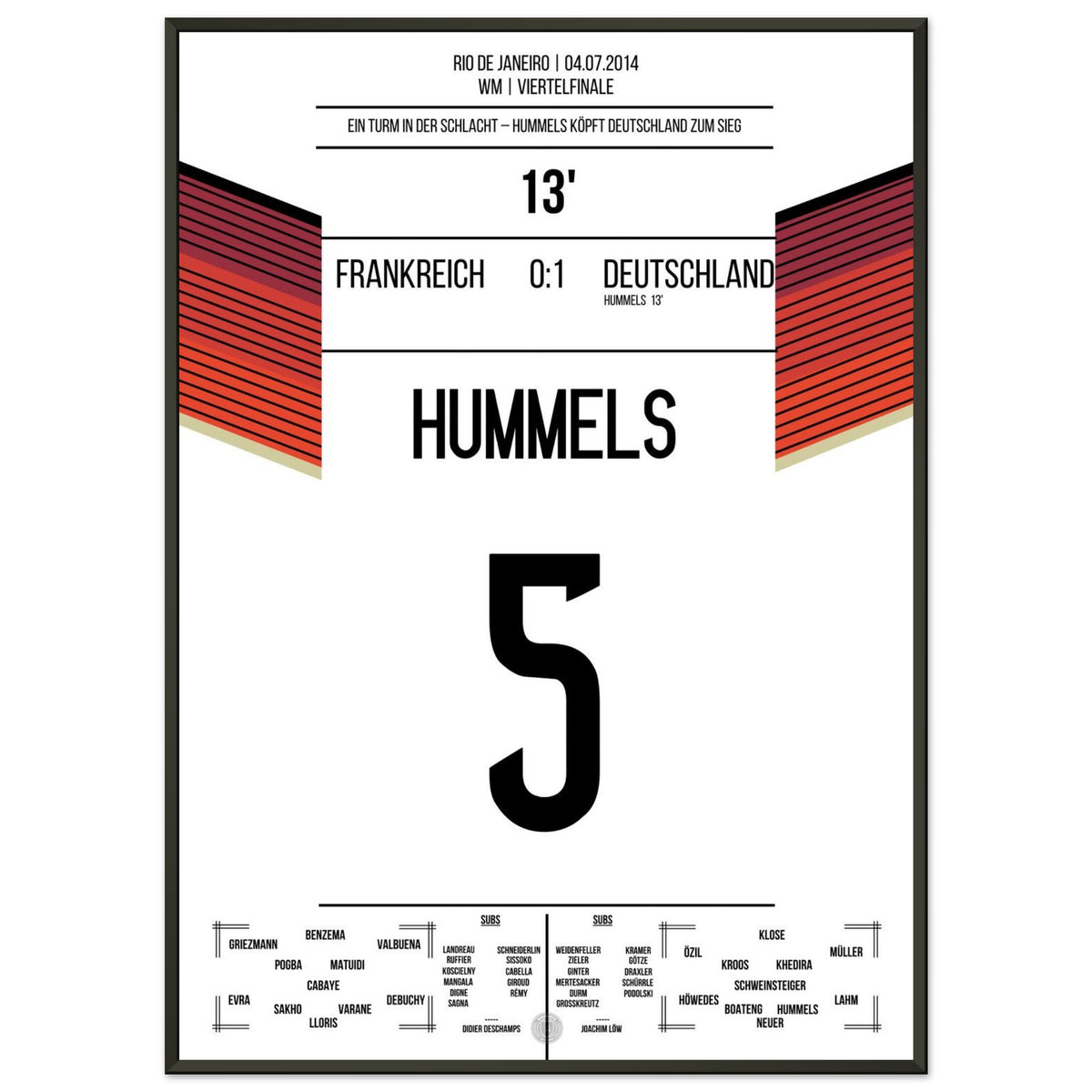 Hummels köpft Deutschland ins vierte WM Halbfinale in Folge