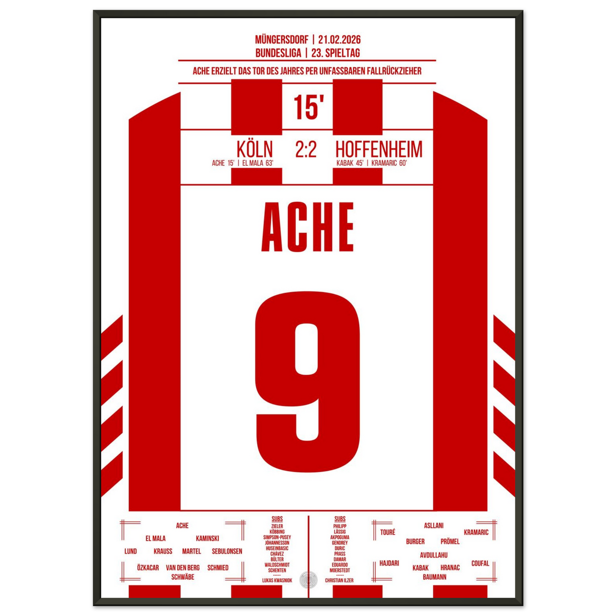 Ache décolle - coup de pied aérien pour le but de l'année !