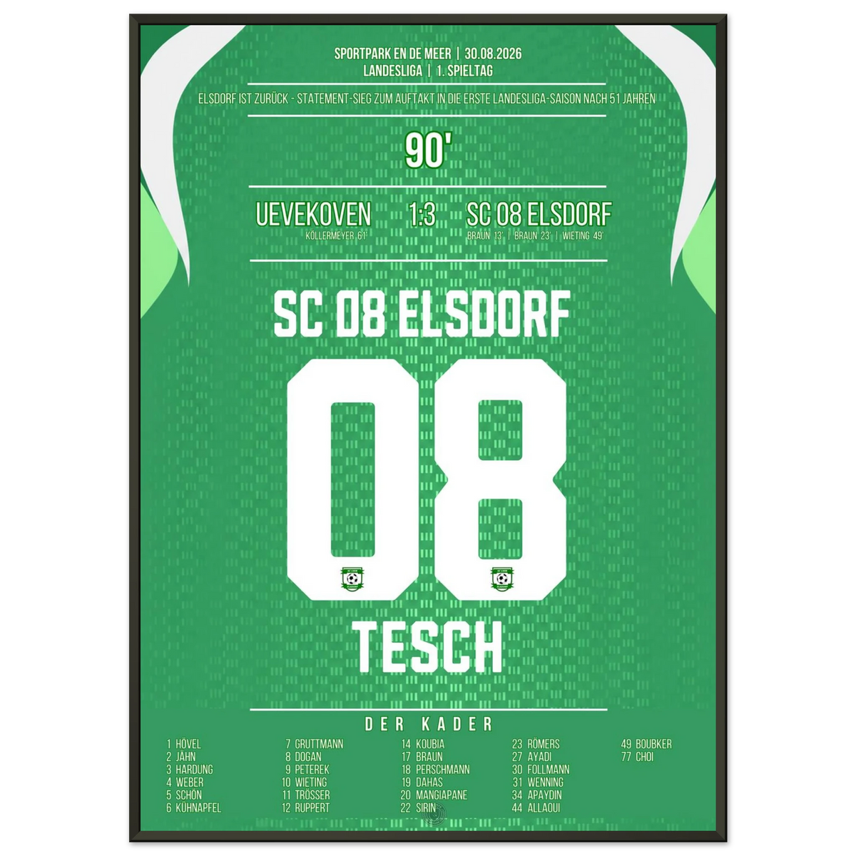 Elsdorf holt den ersten Sieg in der Landesliga nach 51 Jahren