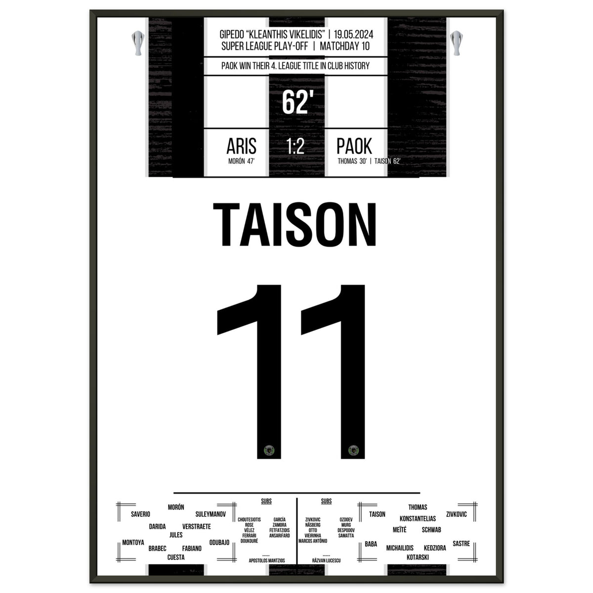 Taison porta il PAOK al quarto campionato della storia del club.