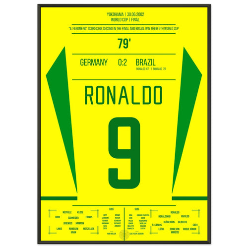 Ronaldo Il Fenomeno doppietta per il Brasile nella finale della Coppa del Mondo 2002 contro la Germania