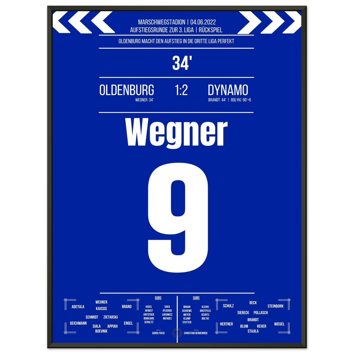 Oldenburg's Aufstieg in die 3. Liga in 2022