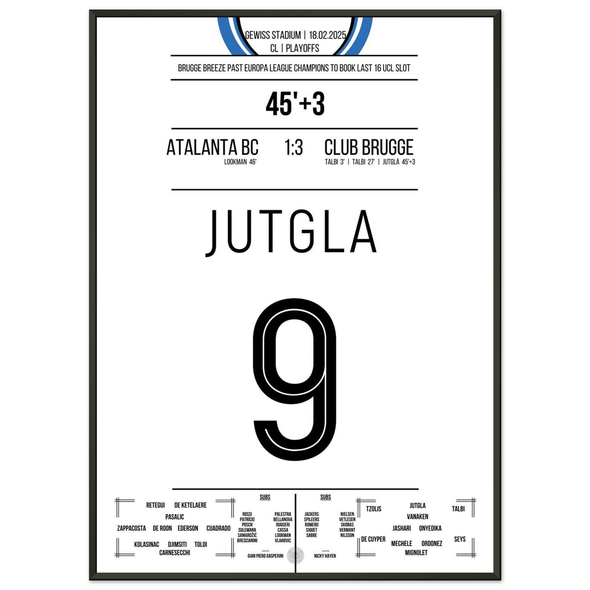 Brügge schafft die Sensation und wirft den Atalanta aus dem Wettbewerb