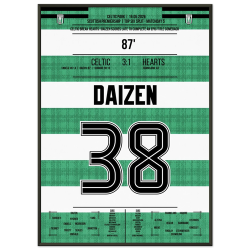 Hearts-Break im Celtic Park - Daizen Maeda schießt Celtic zur Last-Minute Meisterschaft