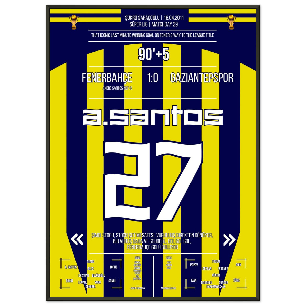 André Santos' significant winning goal on Fener's path to winning the championship