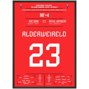 Antwerpen's erste Meisterschaft nach 66 Jahren im verrückten Saison-Finish 2023 50x70-cm-20x28-Premium-Semi-Glossy-Paper-Metal-Fra